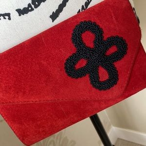 COMECO RED SUEDE PURSE
